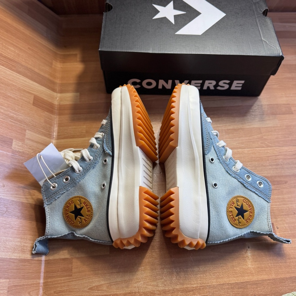 Converse run star hike hi sneakers size 5 men's blue nwt unisex - Picture 7 of 10